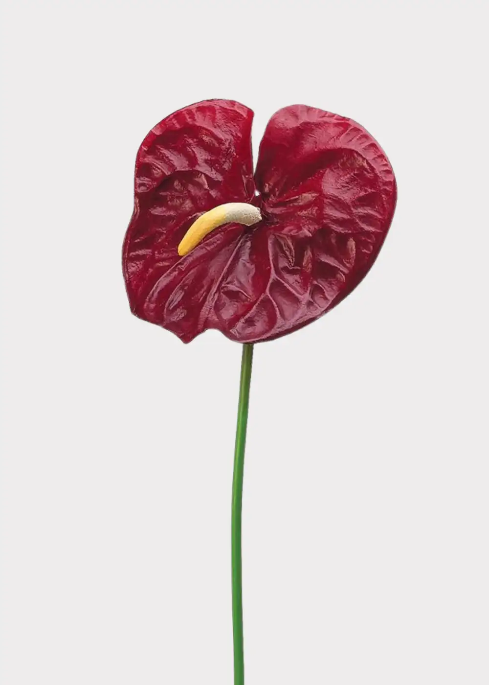 Artificial Dark Anthurium Tropical Floral Stem