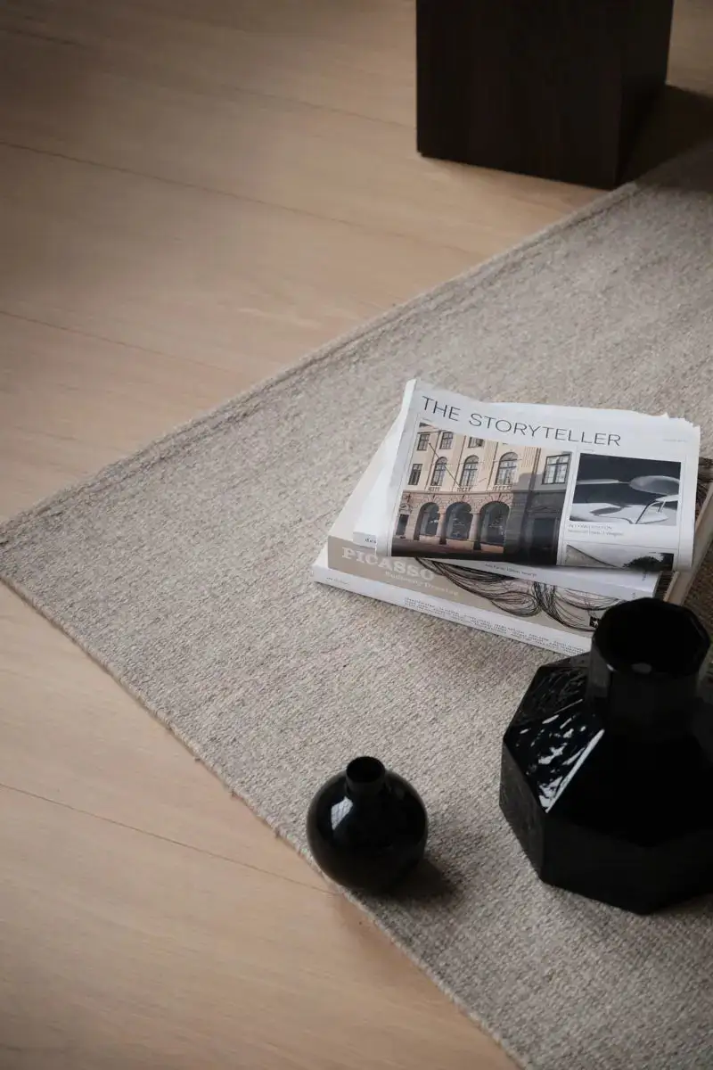 Modern Textured Wool Area Rug