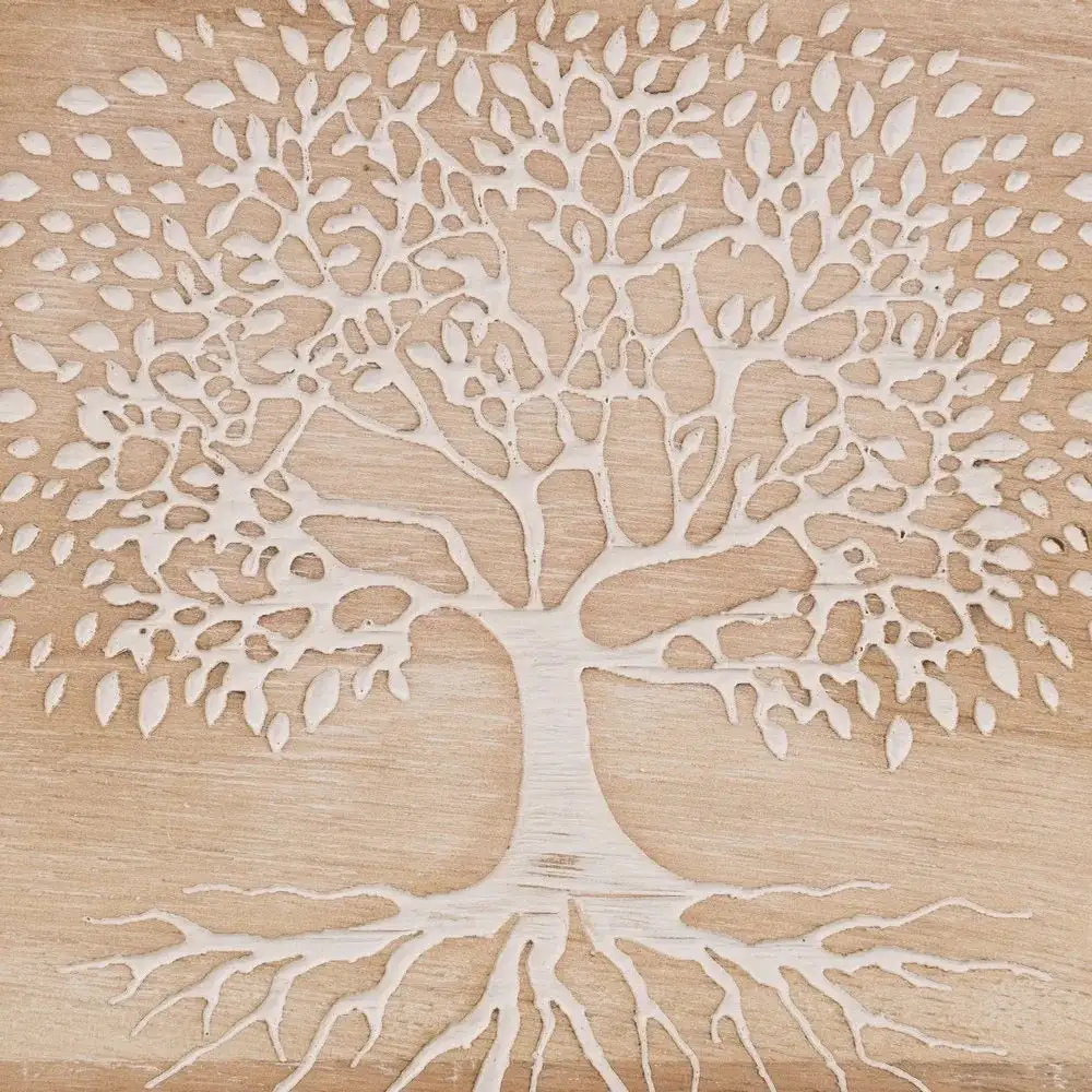 Carved Wood Decorative Storage Box