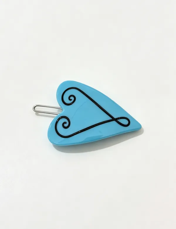Hollow Heart Outline Snap Hair Claw Clip