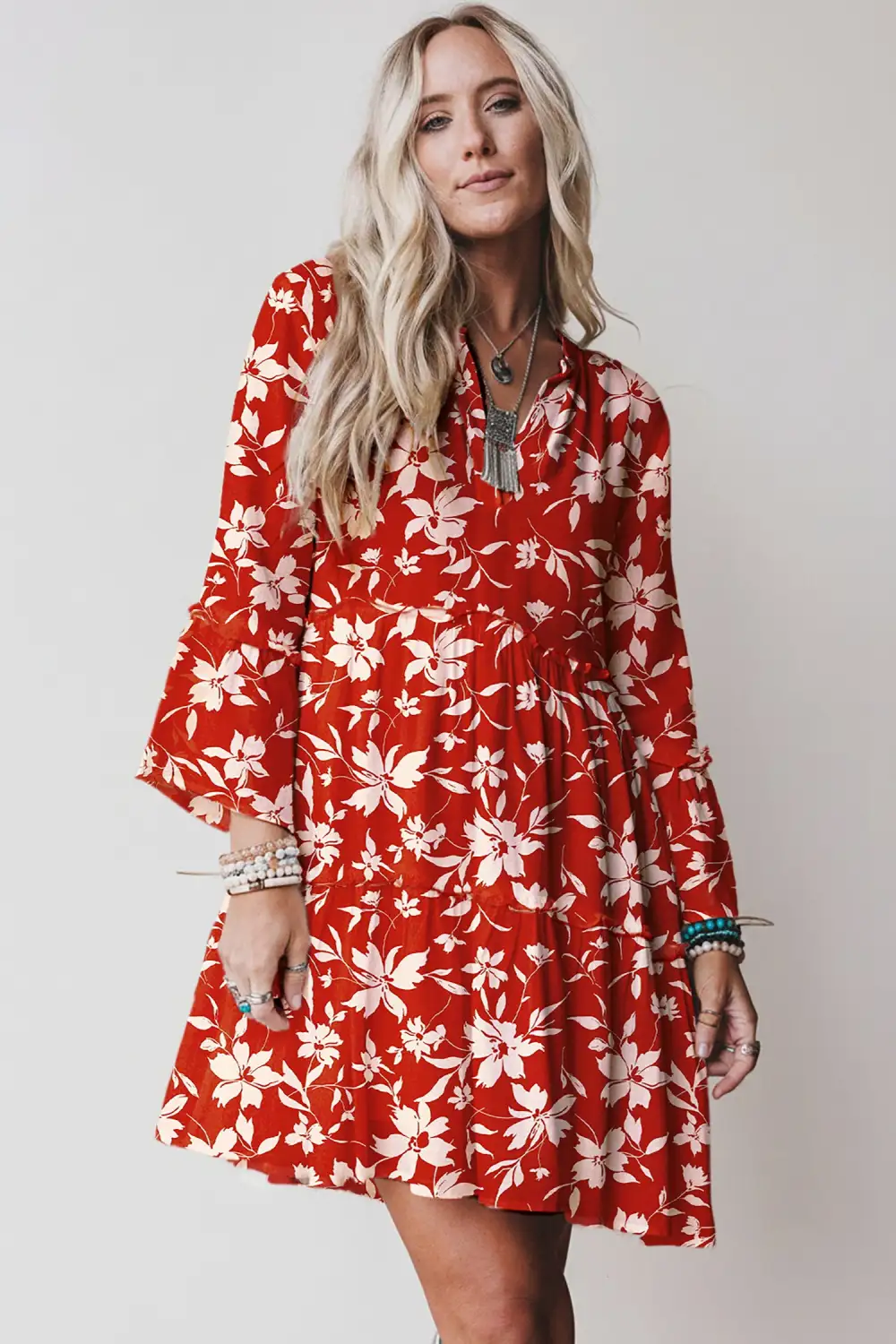 Easy Fit Floral Printed Mini Dress