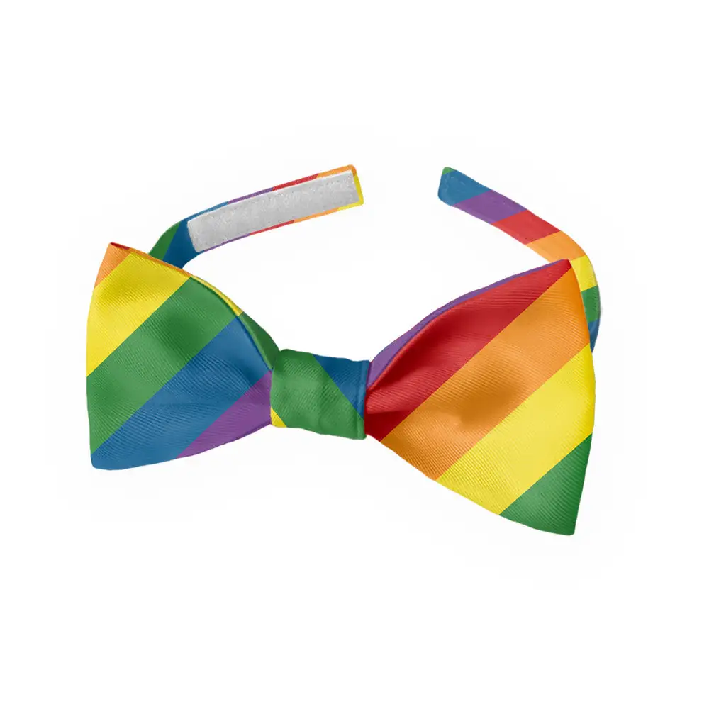 Pride Flag Pattern Bow Tie
