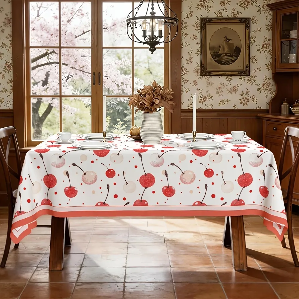Cherry Print Tablecloth