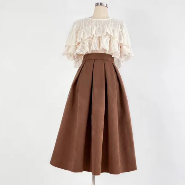 Everyday Casual Velvet Skirt