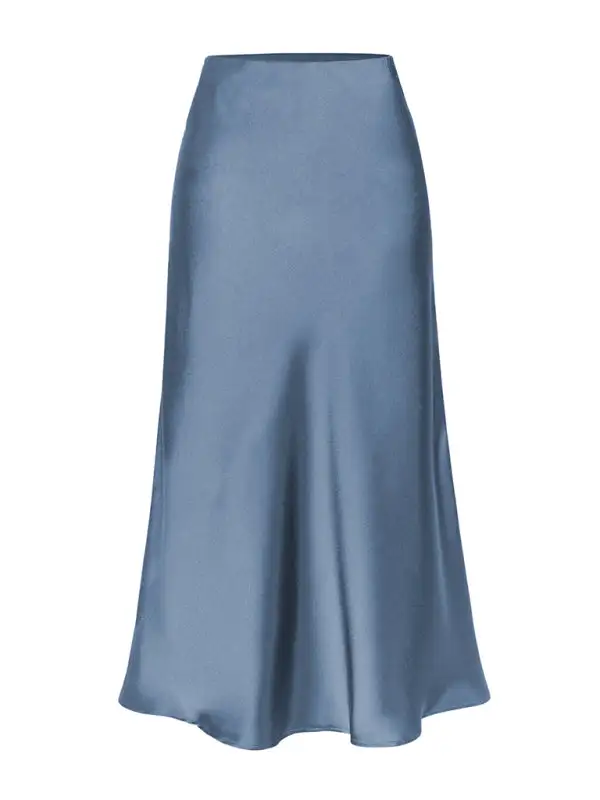 Airy Simple Satin Skirt