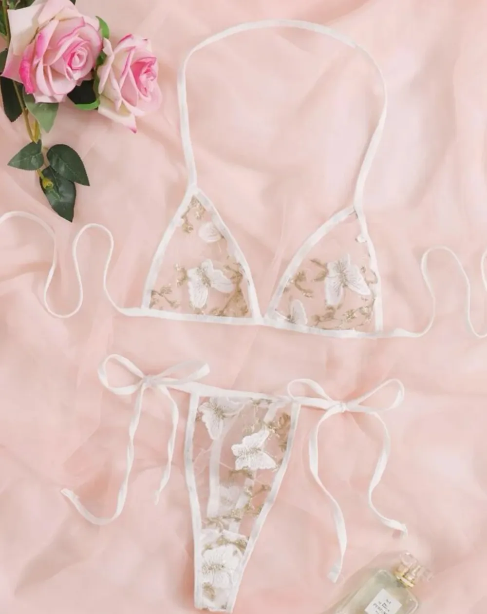 Butterfly Mesh Lingerie Set