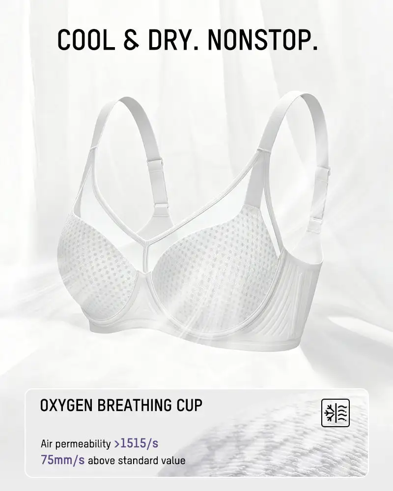 Honeycomb™  Mesh Underwire Minimizing Bra