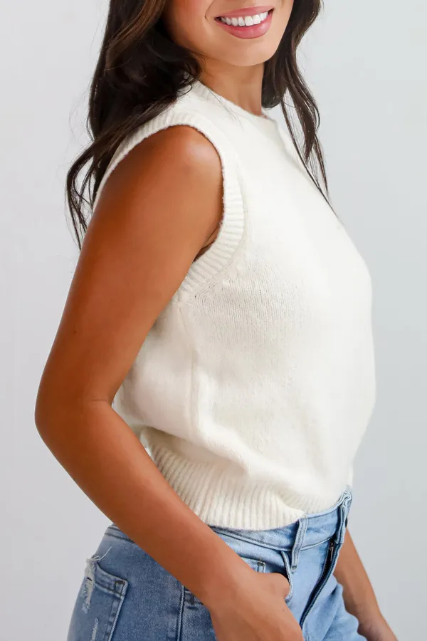 Sleeveless Sweater Top