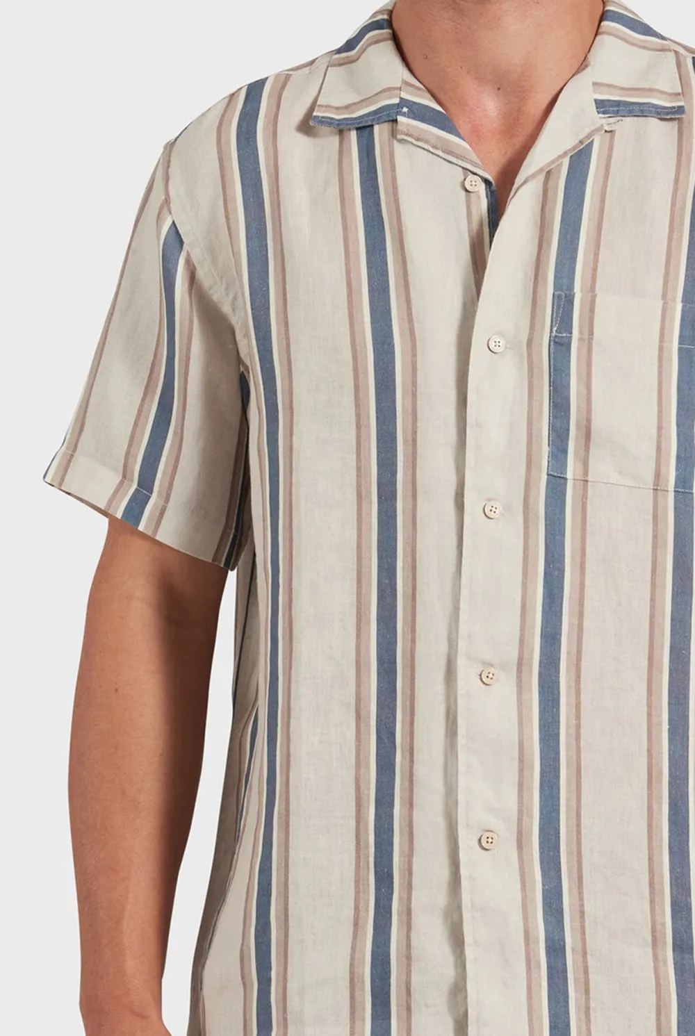 Casual Button Up Shirt-Natural