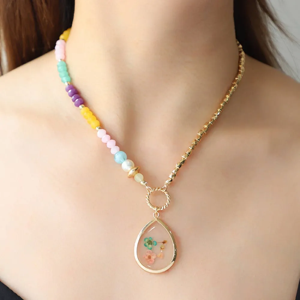 Beaded Floral Necklace