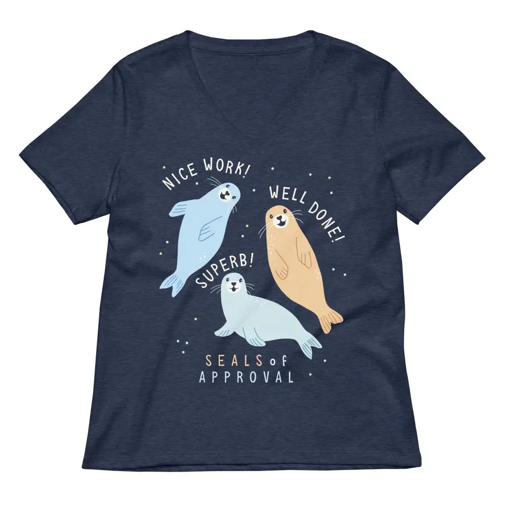 Seal Approval V Neck Tee
