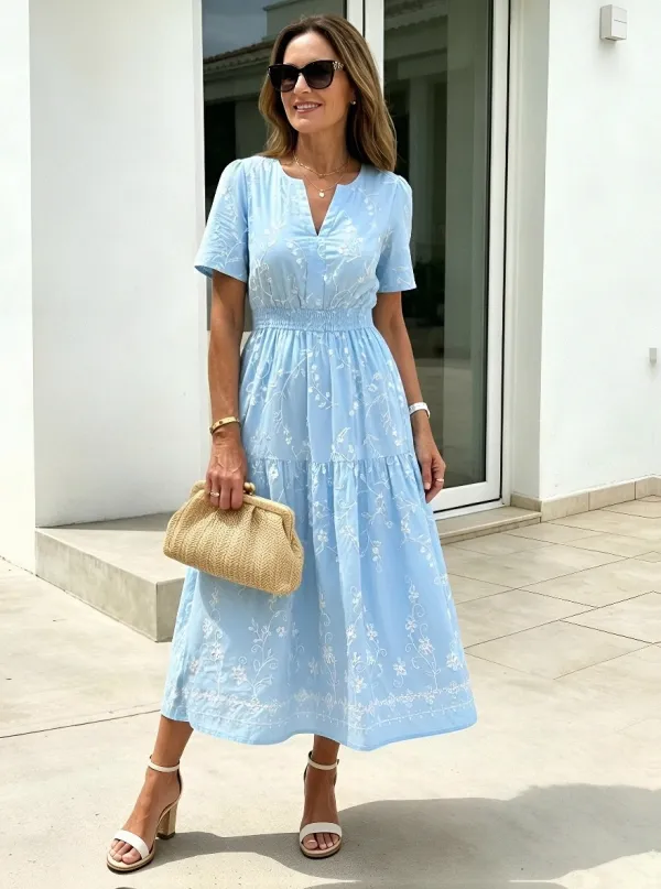 Women's Summer Vacation Wildflower Floral Printed Dress