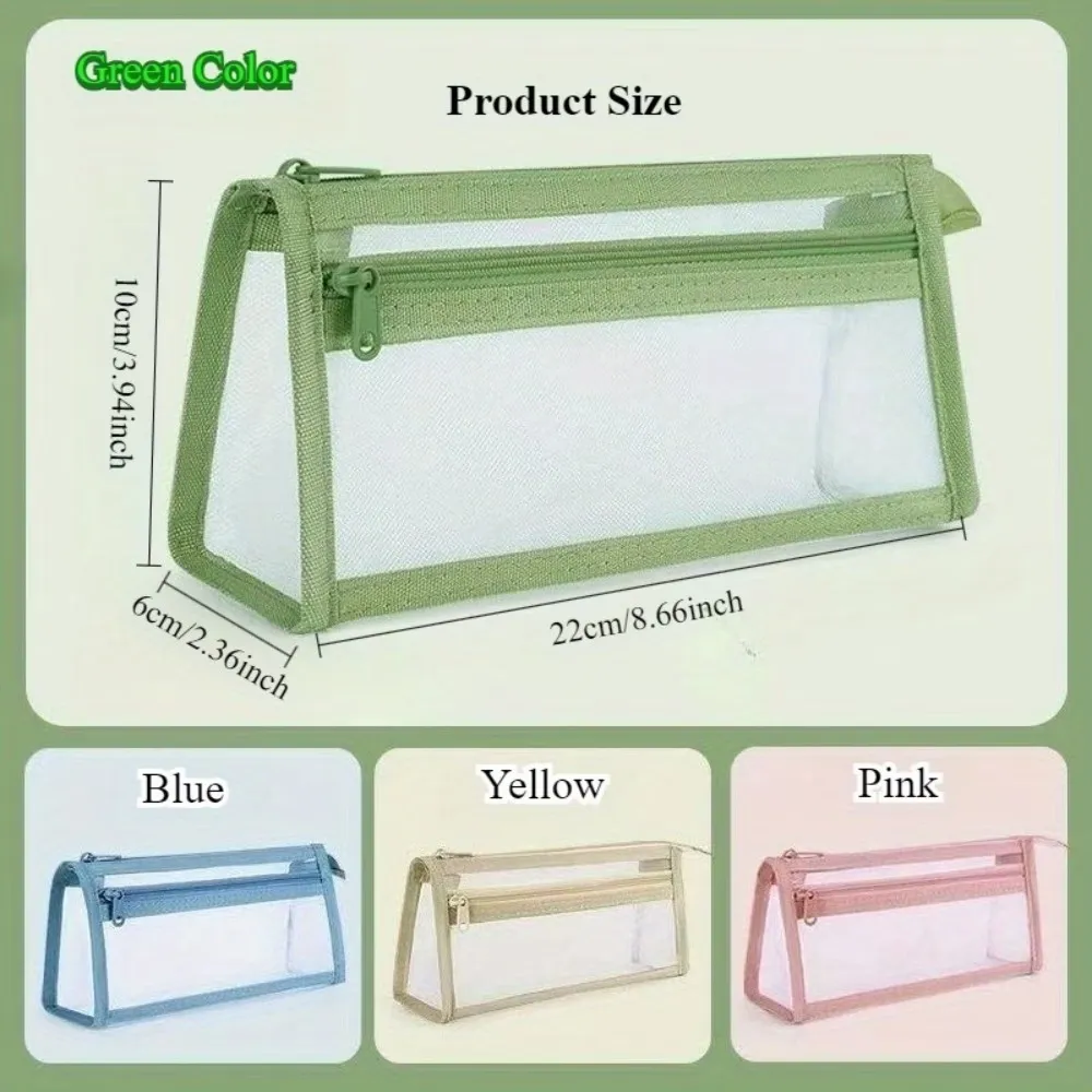 Double-Layer Mesh Pencil Case