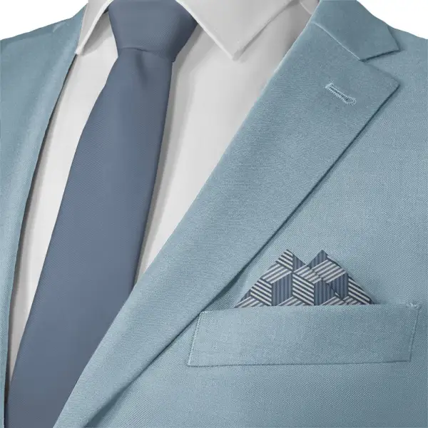 Understated Decorative Geometric Pocket Square