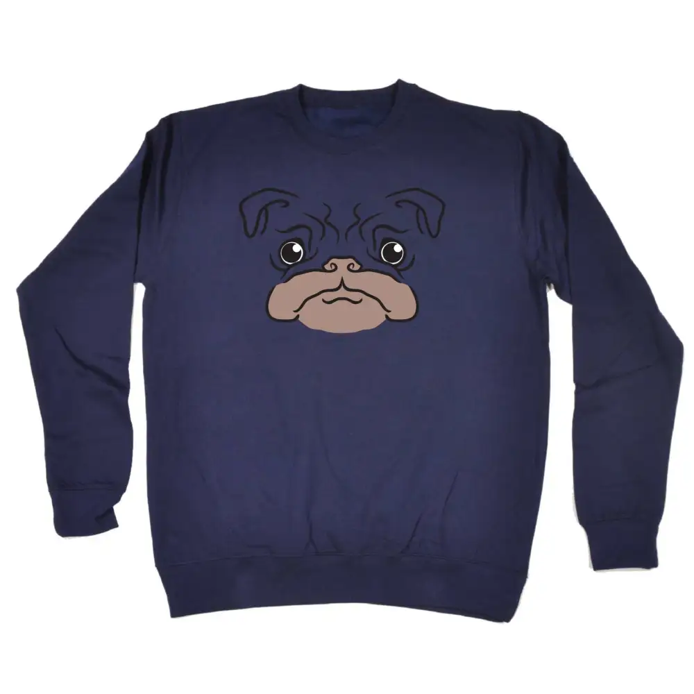 Pug Face Graphic Sweatshirt