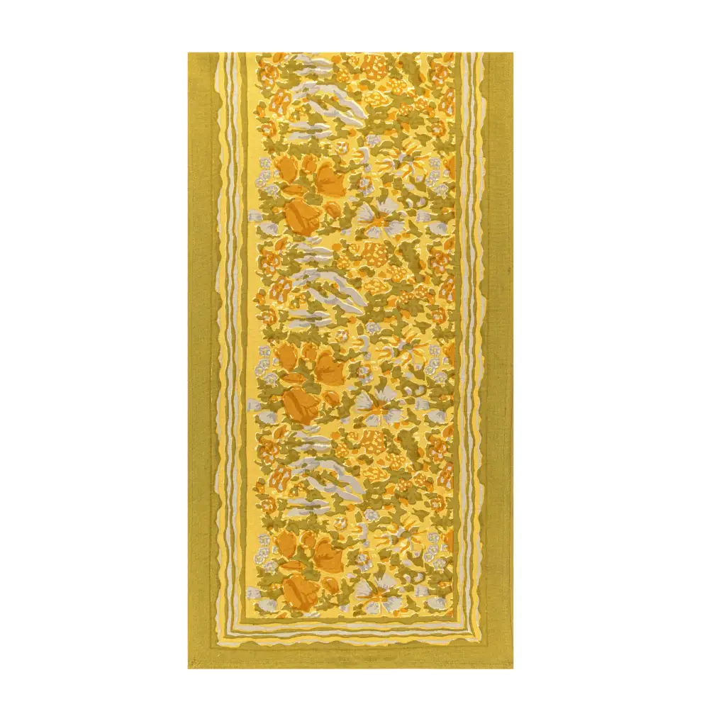 Loose Watercolor Garden Table Runner