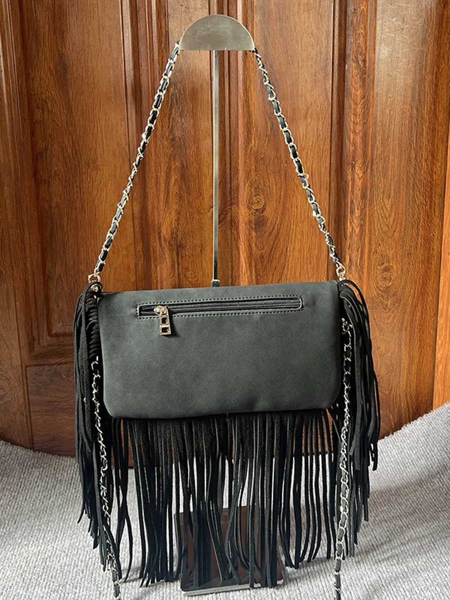Sofia Sand-colored Tassel Bag
