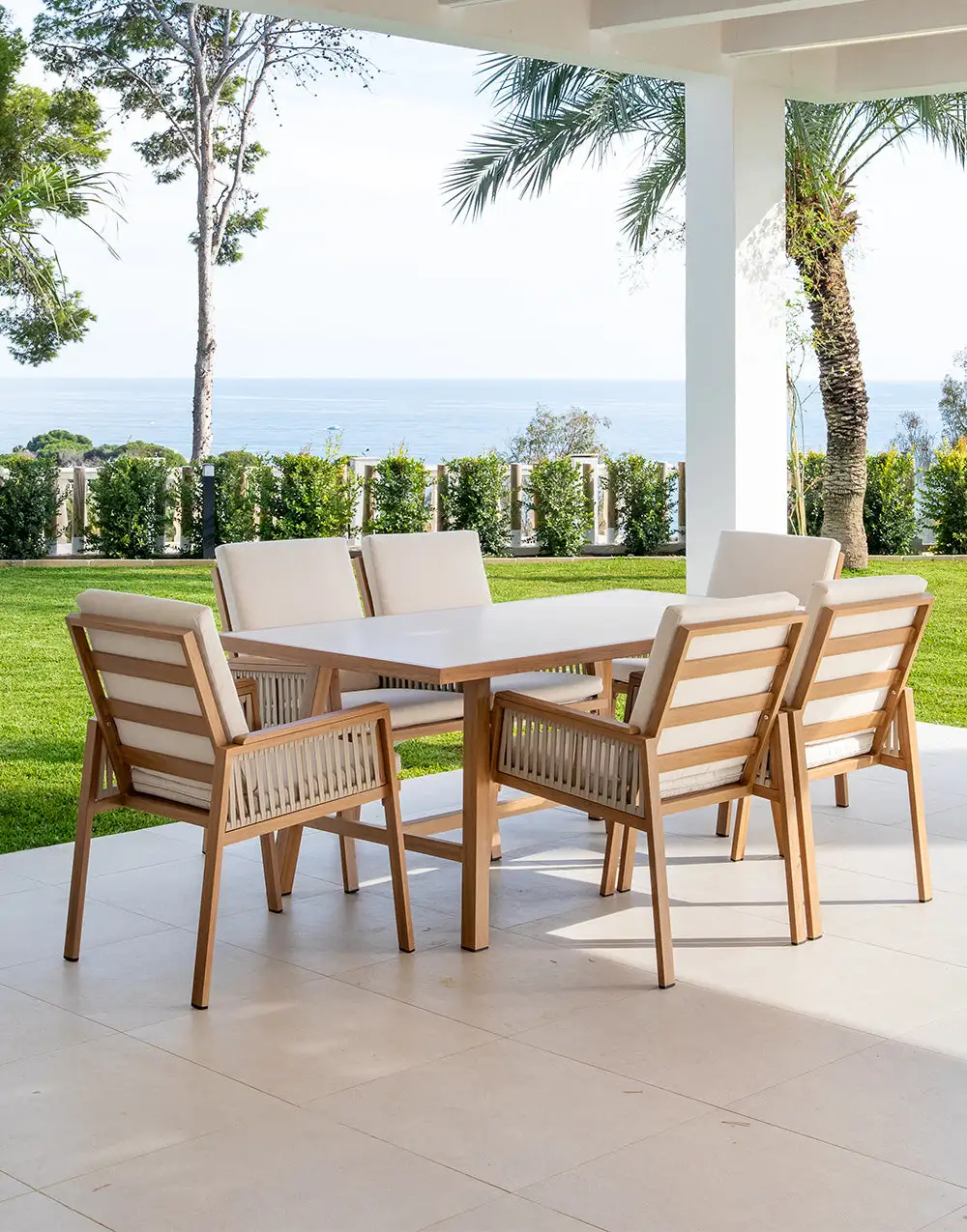 Six Chair Patio Dining Set