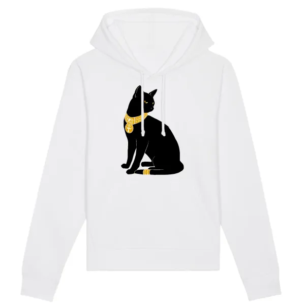 Bold Cat Emblem Pullover Hoodie