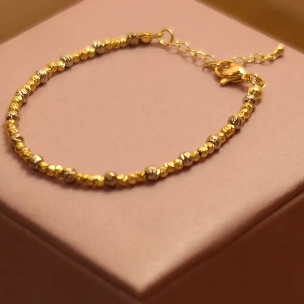 Beaded Mixed Finish Bracelet