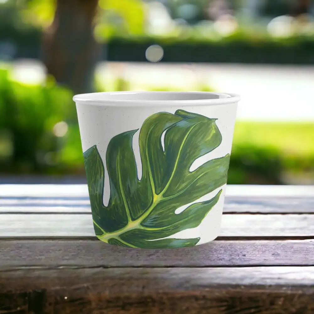 Floral Palm Melamine Ice Cream Nibbles Bowls