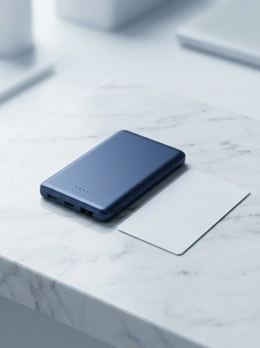 Blue Minimalist Everyday Power Bank