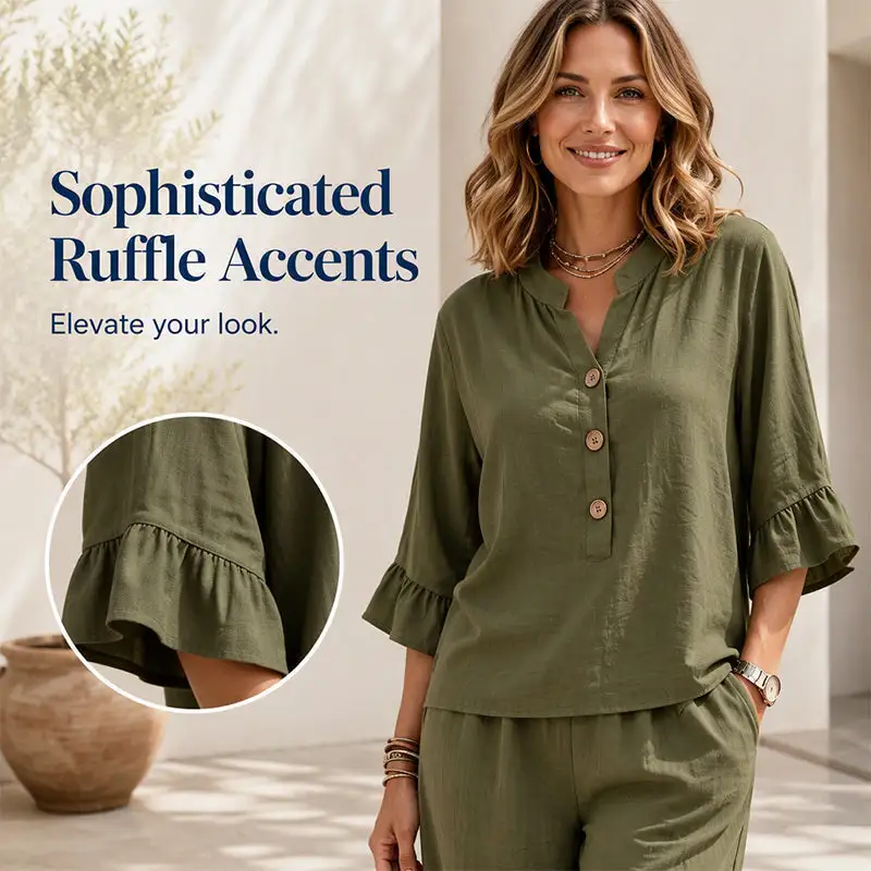 Women's Casual Top & Pants Two-Piece Set