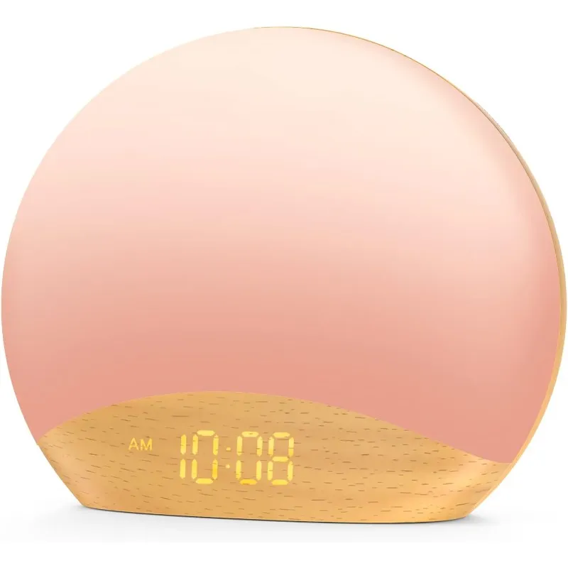 Stylish Sunrise Alarm Clock with Night Light, Perfect for Home and Sleep-Conscious Decor