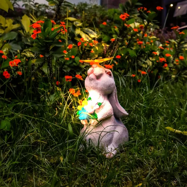 LED Bunny Garden Statue