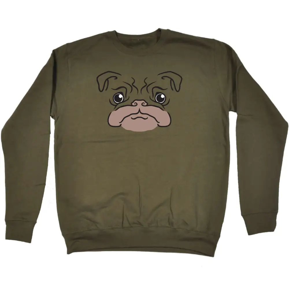 Pug Face Graphic Sweatshirt