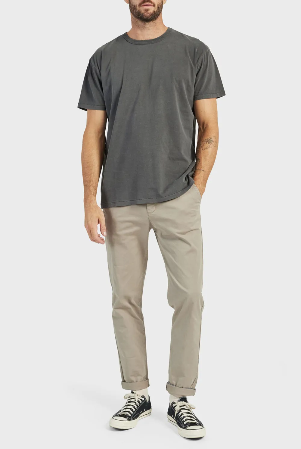 Slim Fit Stretch Cotton Blend Chino Trousers