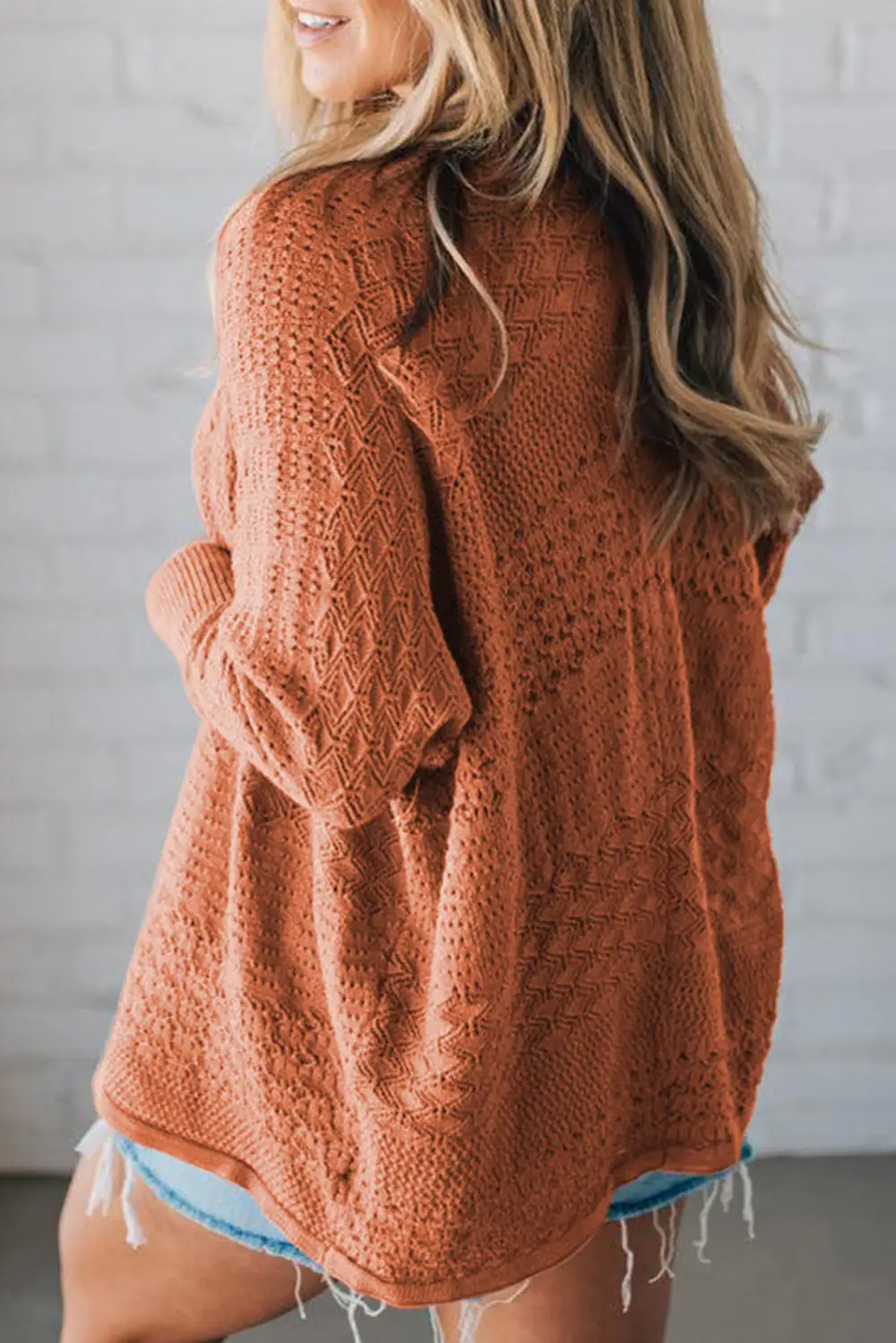 Open-Front Knit Cardigan