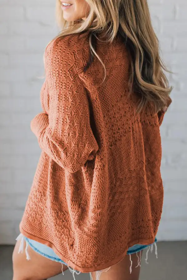 Open-Front Knit Cardigan