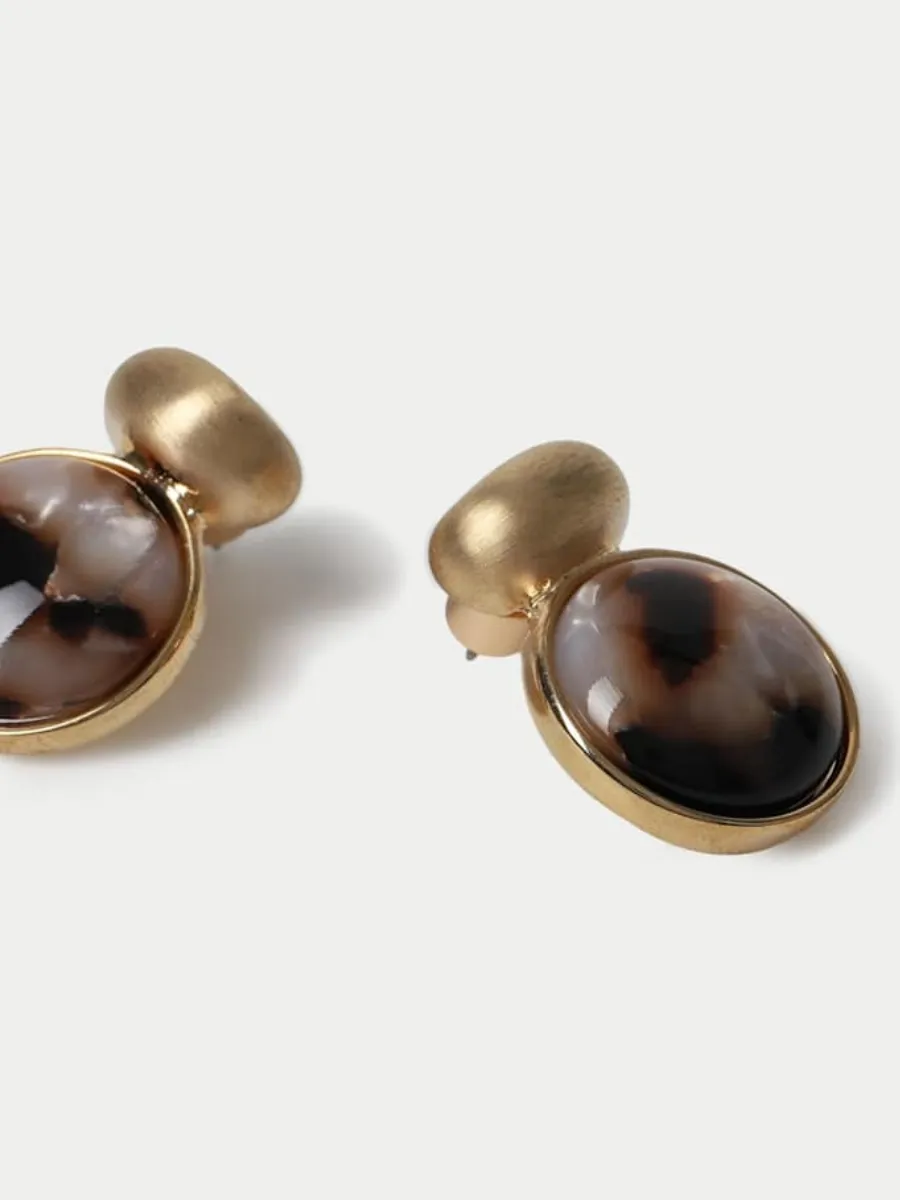 Vintage Brown Drop Earrings