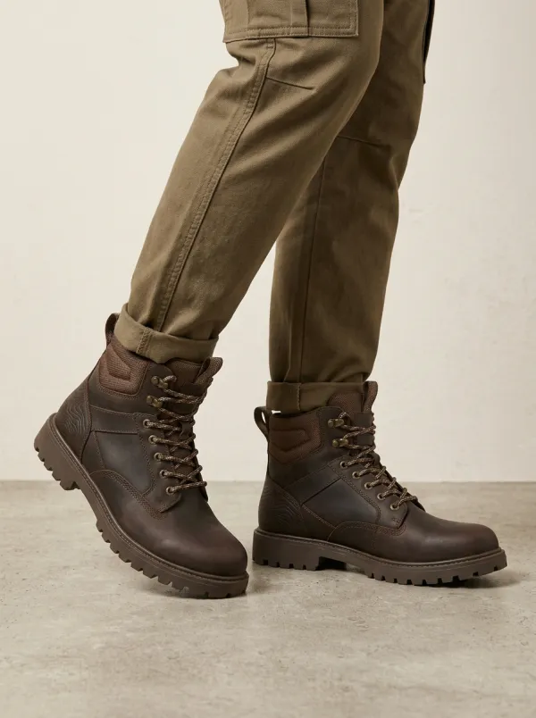Unisex Outdoor Hiking Lover Topographic Pattern Print Work Boots