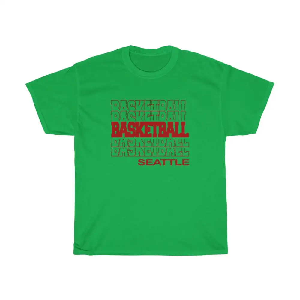 Basketball Seattle in Modern Stacked Lettering