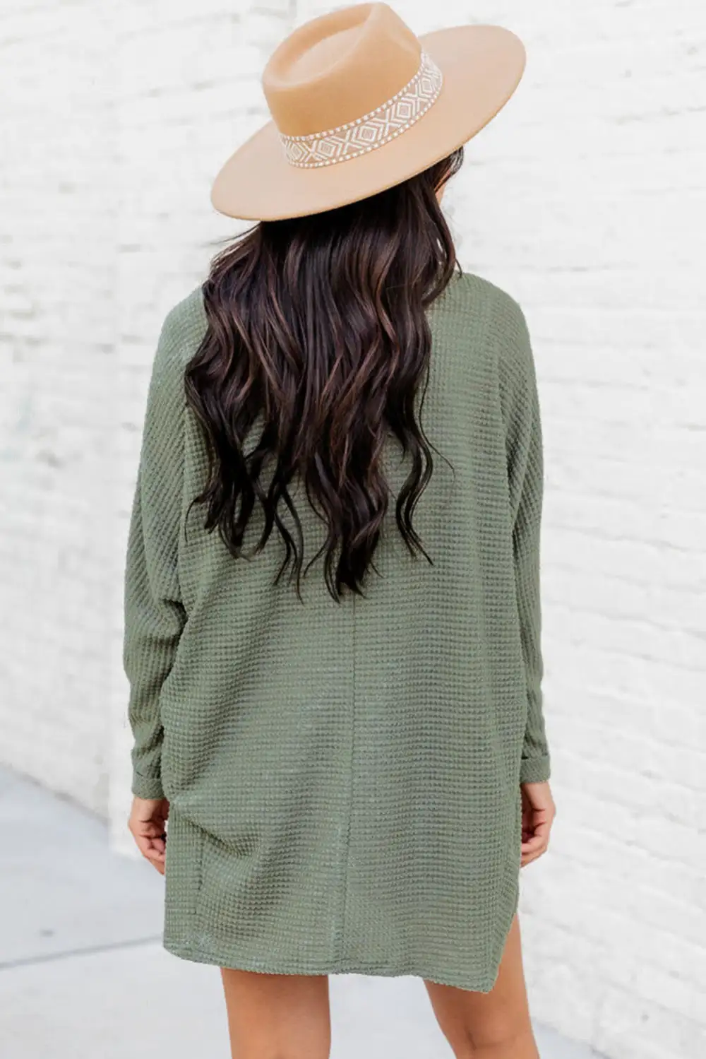 Relaxed Fit Open Front Cardigan