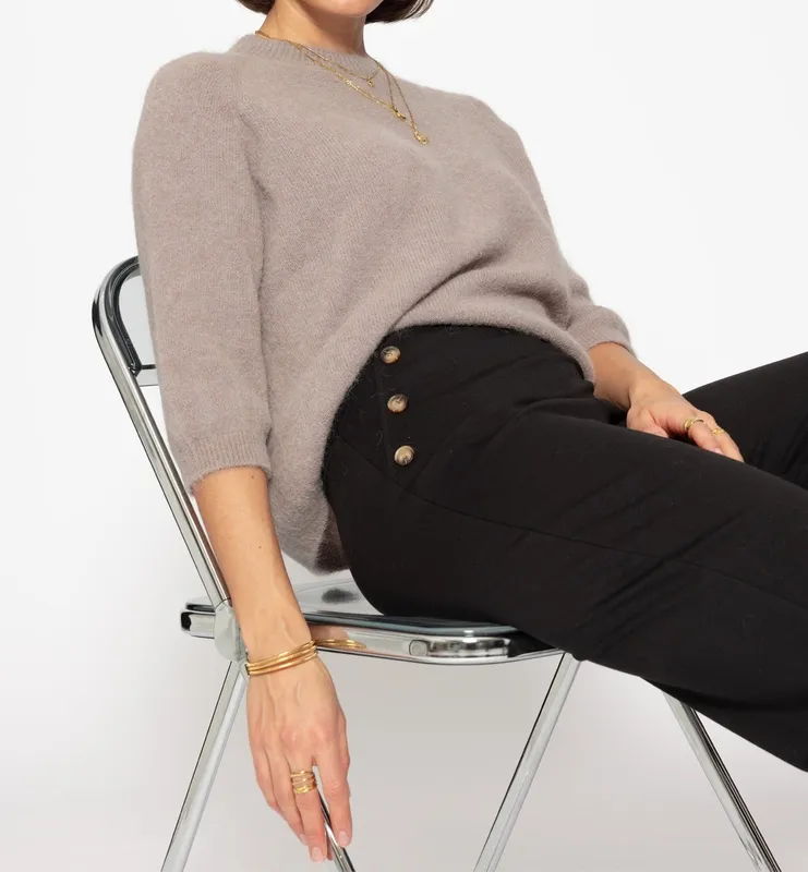 Black Button Everyday Pants