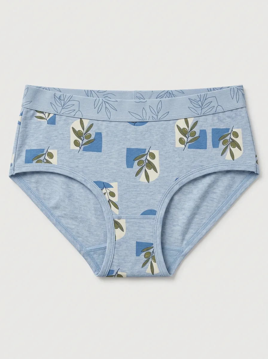 Women's Botanical Abstract Printed Briefs