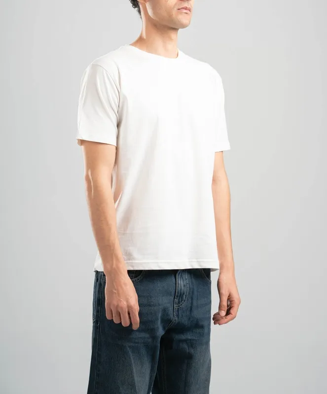 White Soft Cotton Crewneck Tee