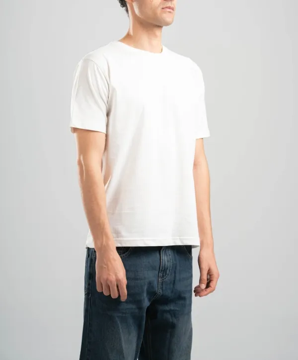 White Soft Cotton Crewneck Tee