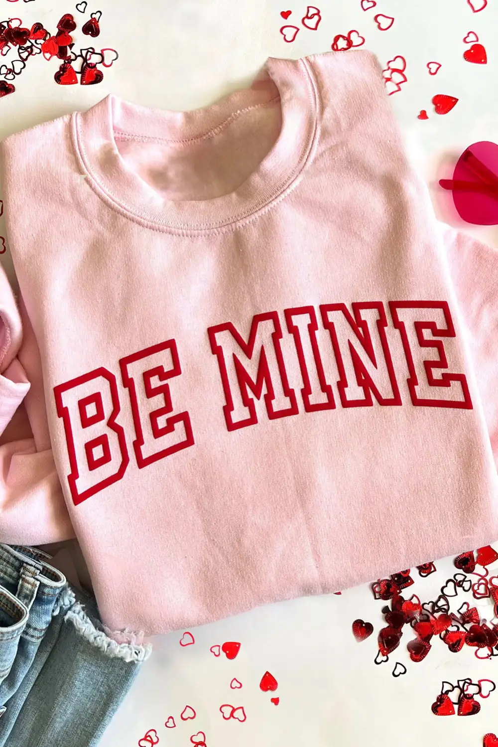 BE MINE Puff Graphic Sweatshirt
