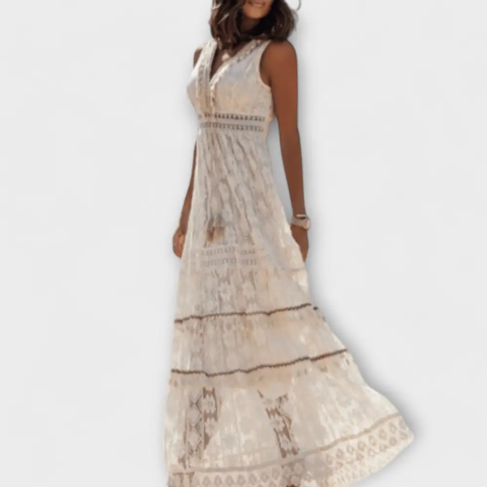 Lace A-Line Boho Casual Dress