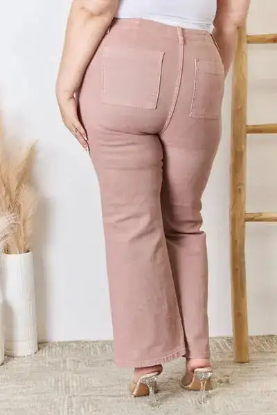 High Rise Ankle Flared Denim Jeans