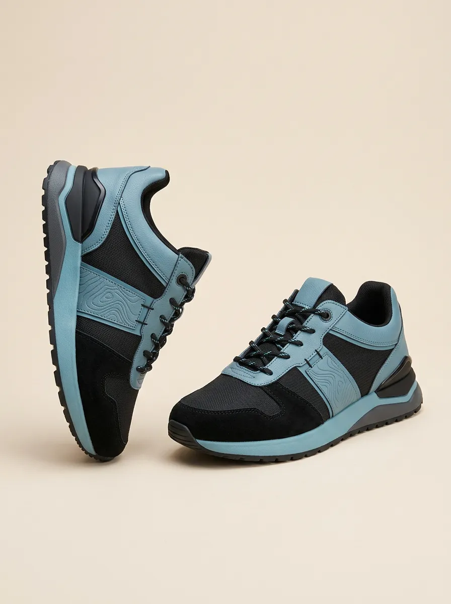 Men's Everyday Outdoor Enthusiast Topographic Pattern Print Sneakers