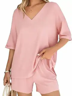 Classic Relaxed Everyday Top and Shorts Matching Set
