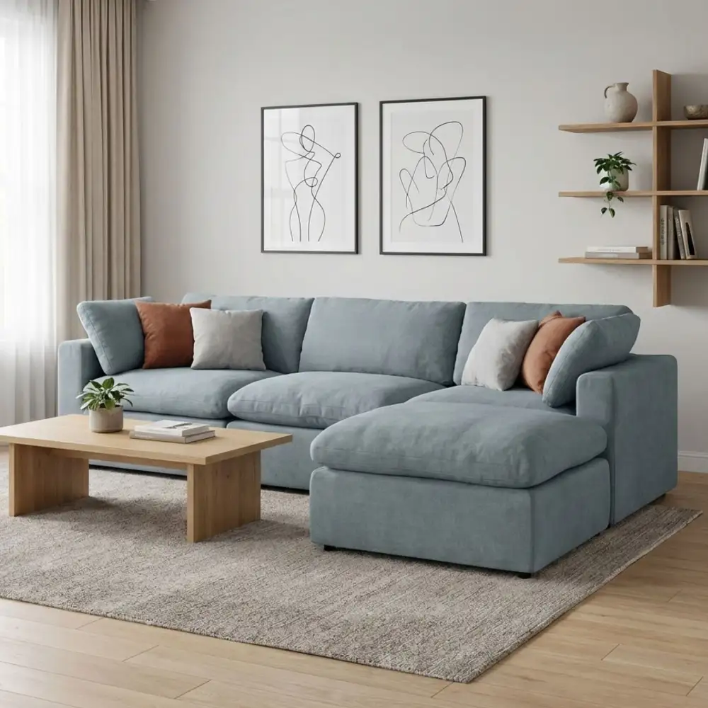 Living Room Soft Upholstered Modular Sofa