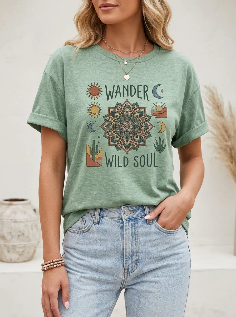 Boho Wander Wild T-Shirt