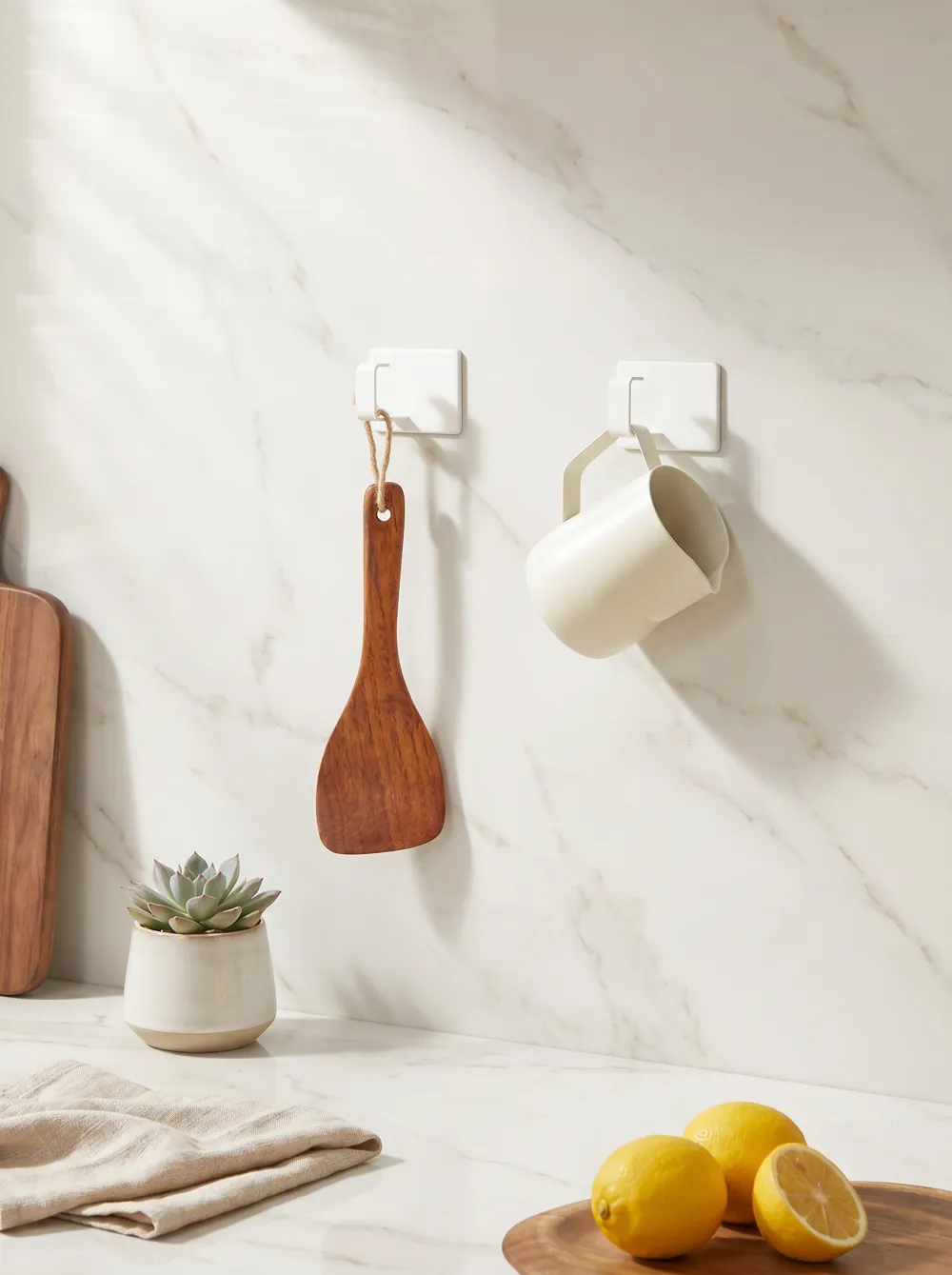 White Magnetic Hooks