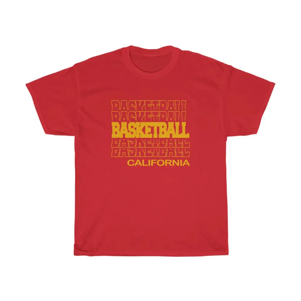Basketball California in Modern Stacked Lettering